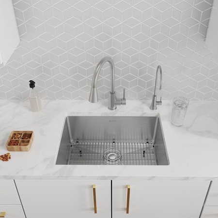 Elkay 18 Gauge SS 25" x 22" x 9" Single Bowl Dual Mount Sink Kit with Filtered Beverage Faucet ECTSR25229TFGB